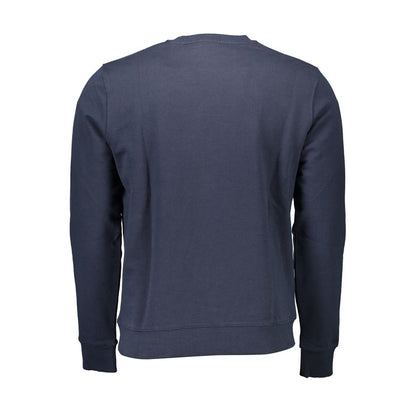 Blue Cotton Men Sweater