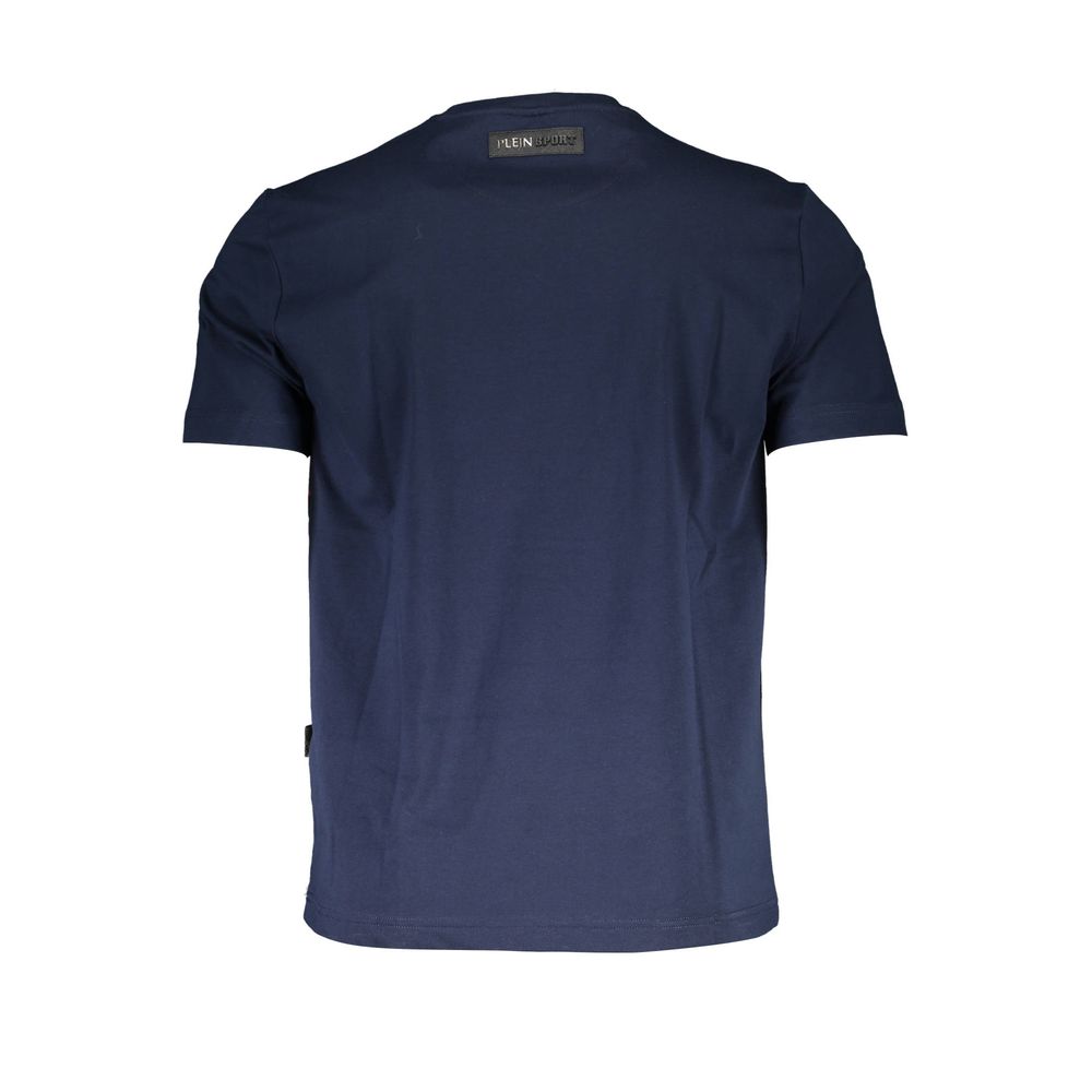 Blue Cotton Men T-Shirt