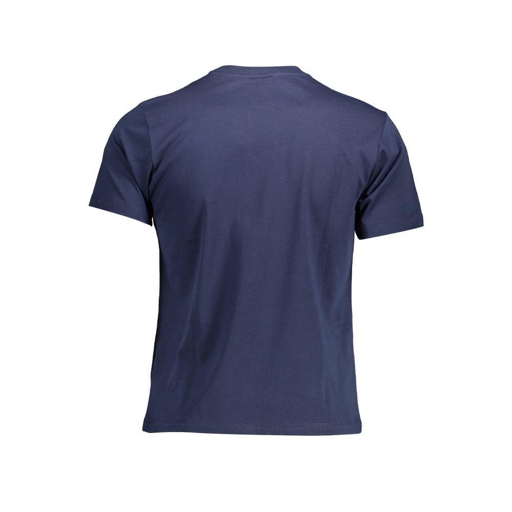 Blue Cotton Men T-Shirt