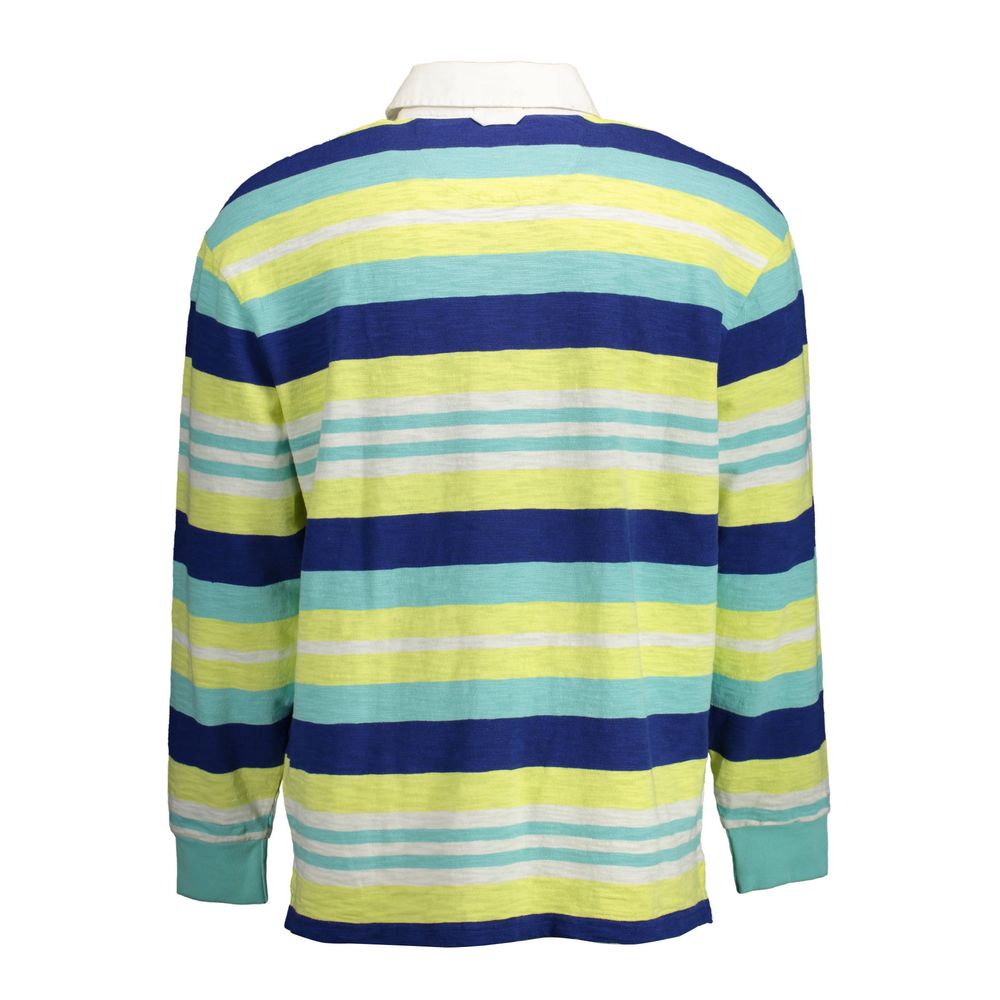 Yellow Cotton Men Polo Shirt