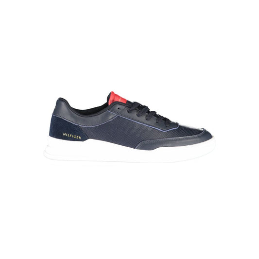 Blue Leather Men Sneaker