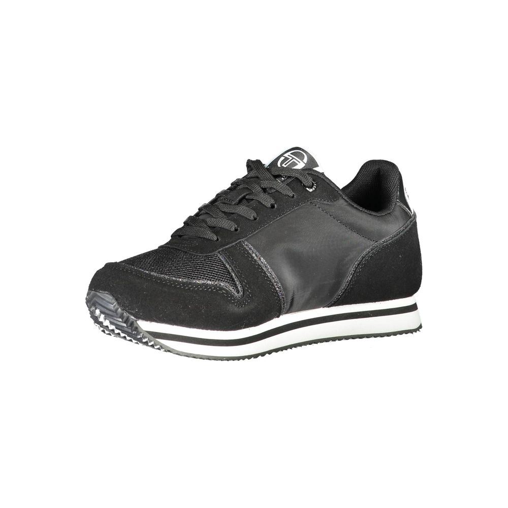 Black Polyester Women Sneaker