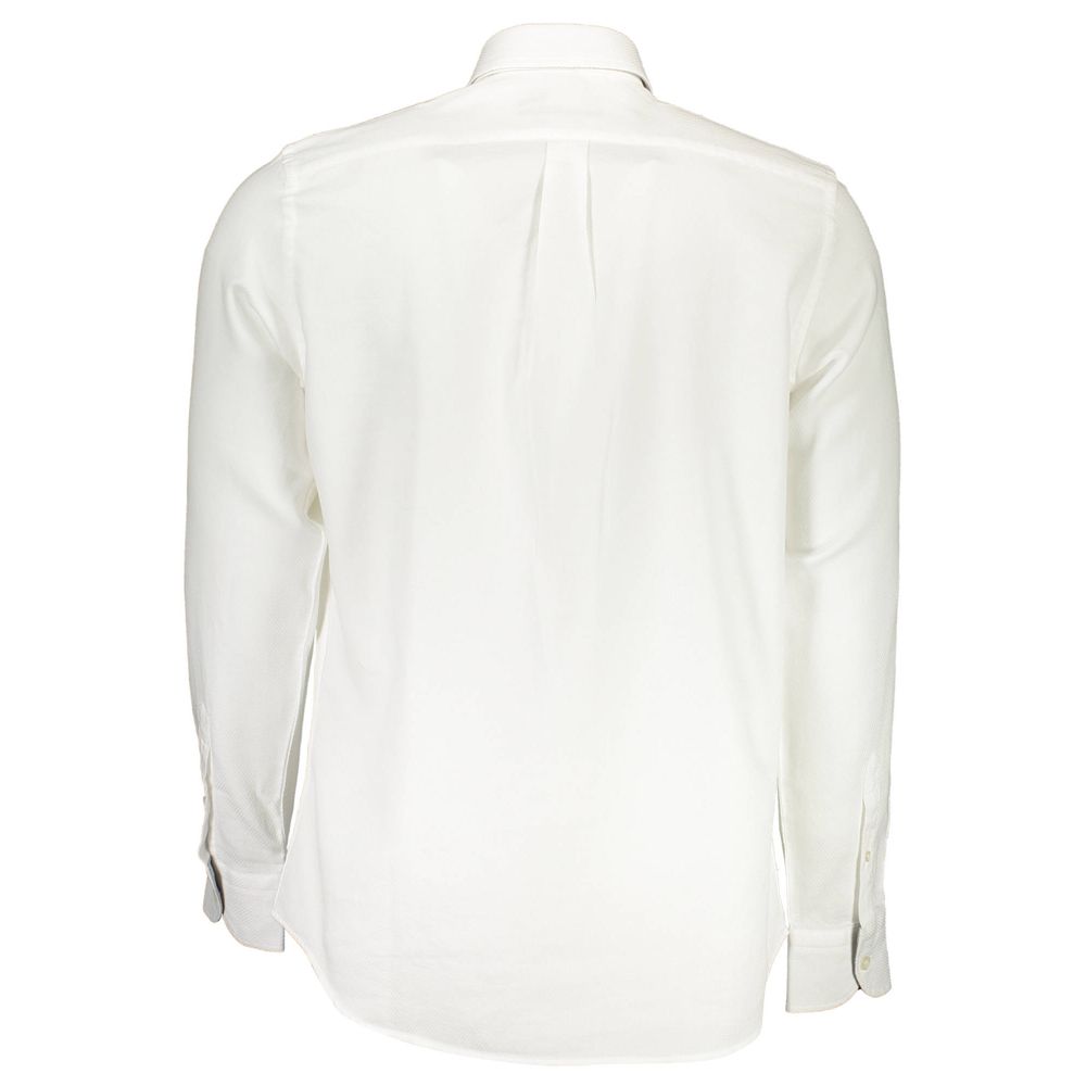 White Cotton Men Shirt