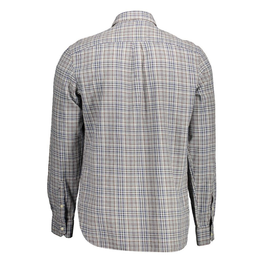 Gray Cotton Men Shirt