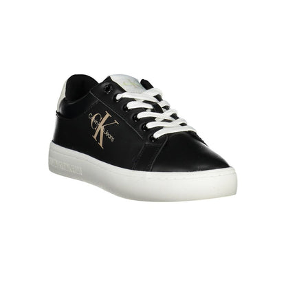 Black Polyester Women Sneaker