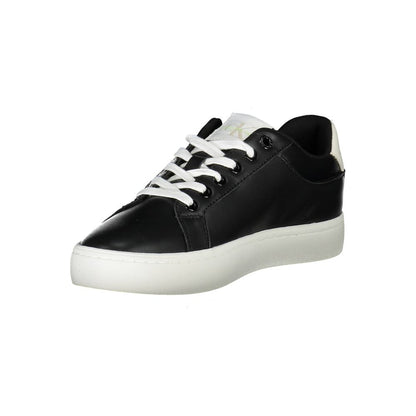 Black Polyester Women Sneaker