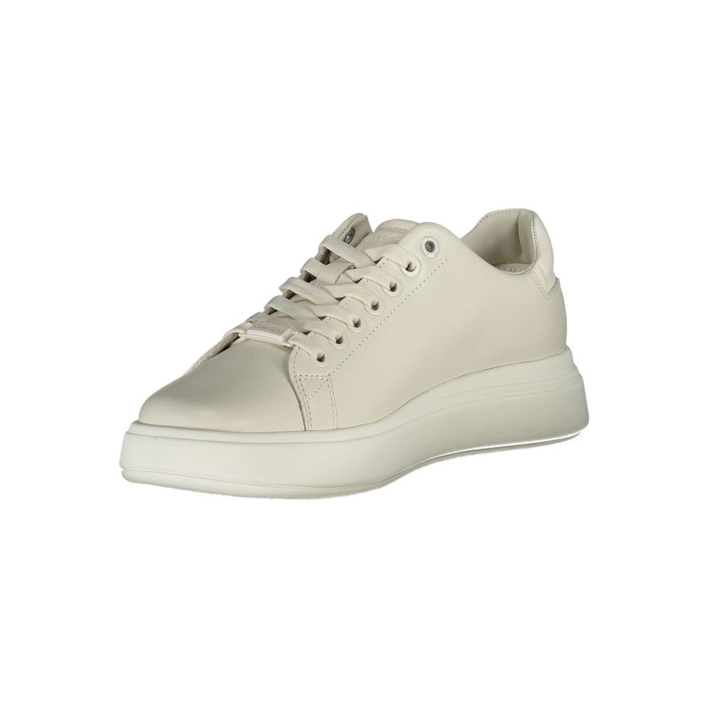 Beige Leather Women Sneaker