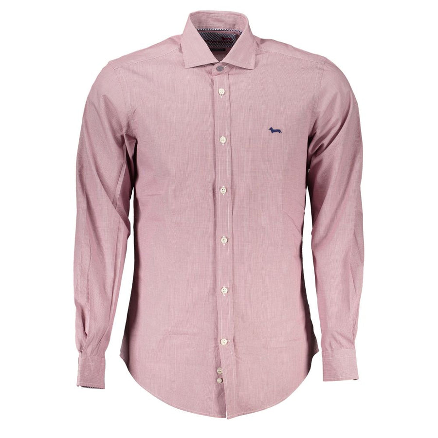 Chic Pink Narrow Fit Long Sleeve Shirt