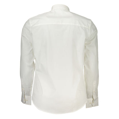 White Cotton Men Shirt