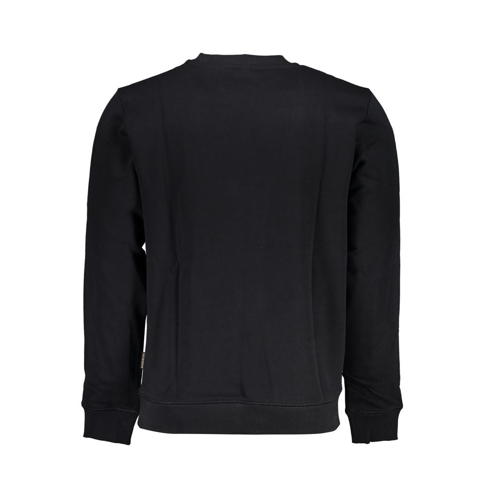 Black Cotton Men Sweater