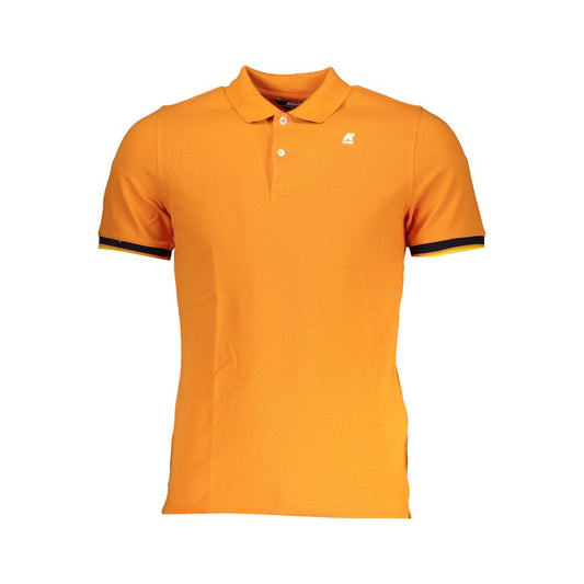 Vibrant Orange Contrast Detail Polo