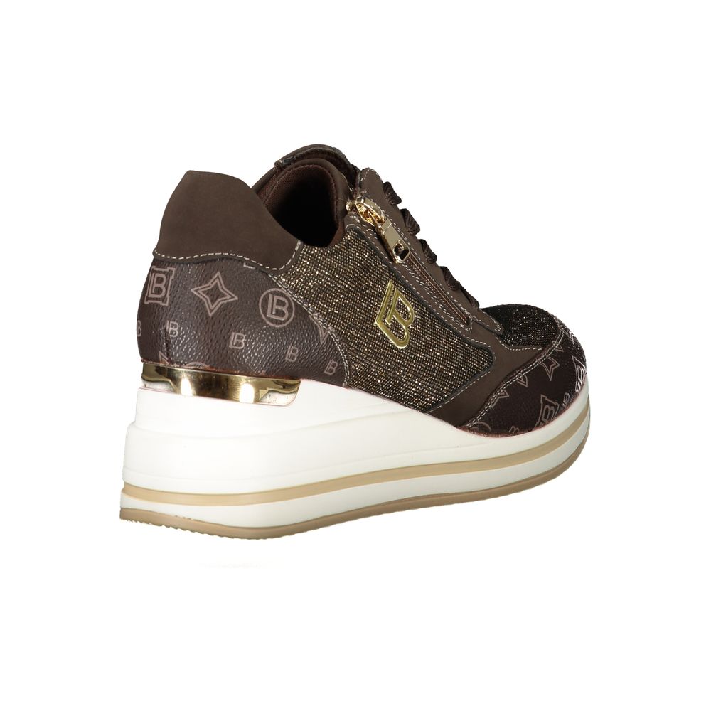 Brown Polyester Women Sneaker