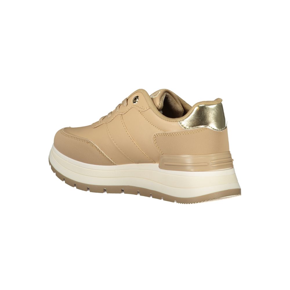 Beige Polyethylene Women Sneaker