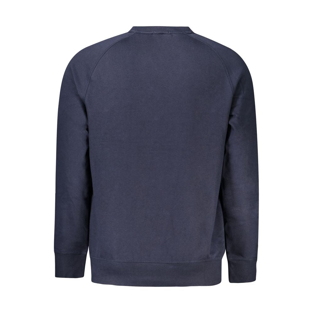 Blue Cotton Men Sweater