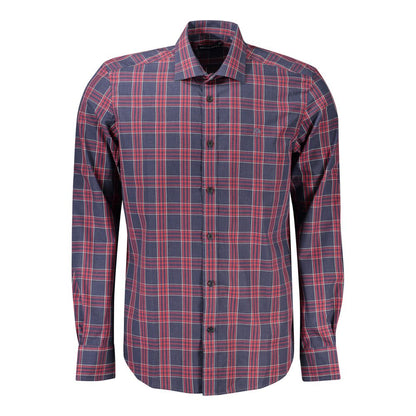 Blue Cotton Men Shirt