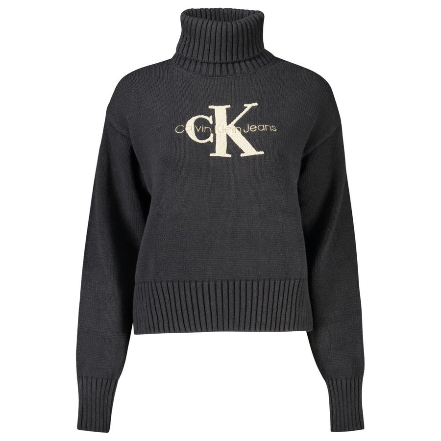 Black Cotton Women Sweater