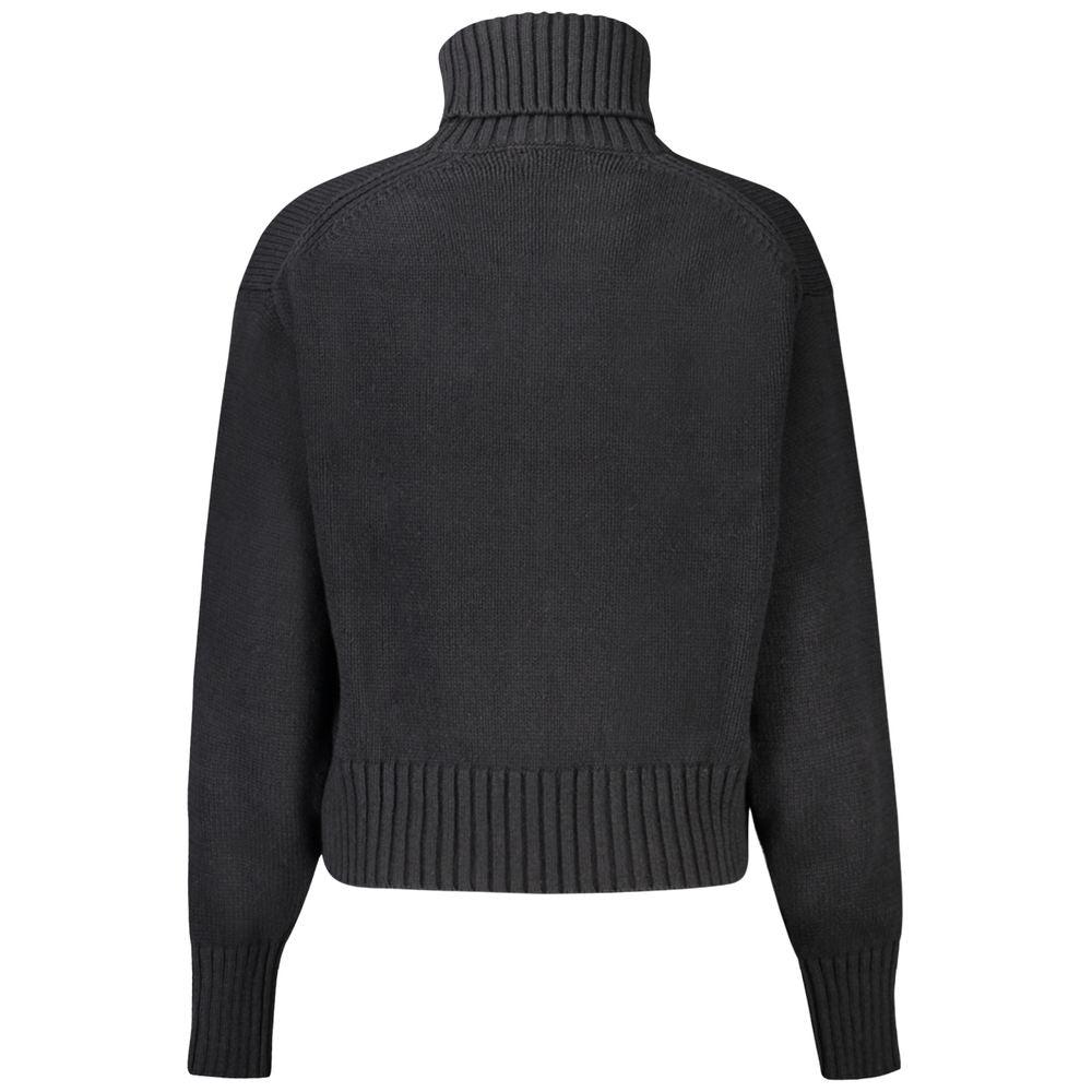 Black Cotton Women Sweater