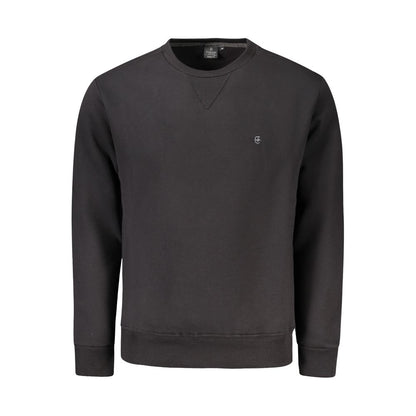 Black Cotton Men Sweater