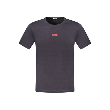 Blue Cotton Men T-Shirt