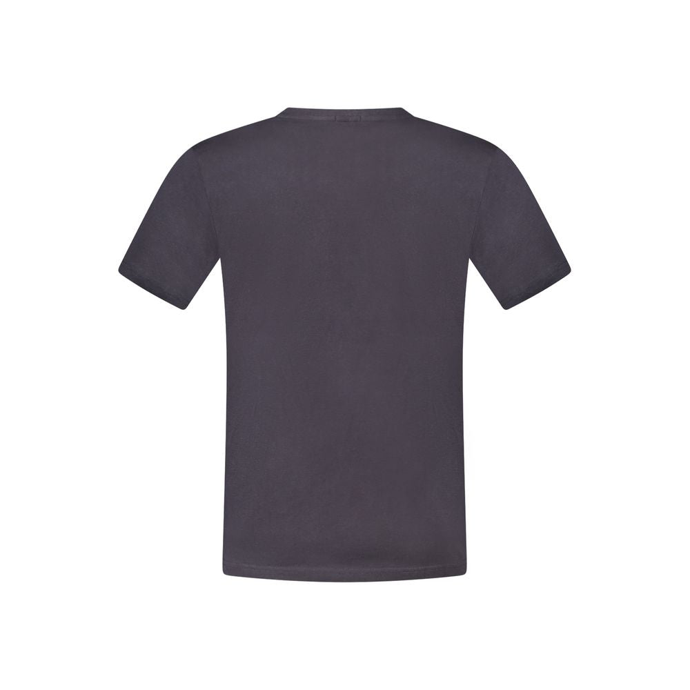 Blue Cotton Men T-Shirt