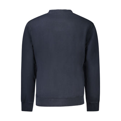 Blue Cotton Men Sweater