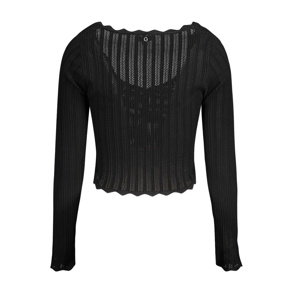 Black Viscose Women Sweater