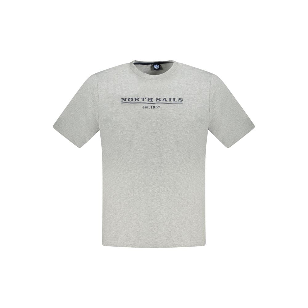 Gray Cotton Men T-Shirt