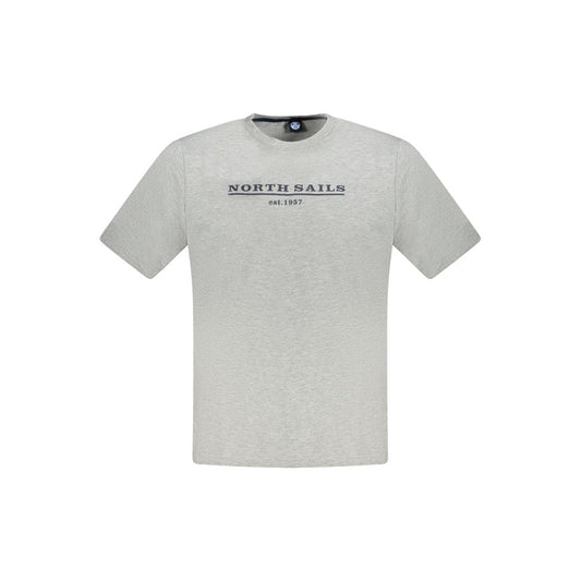 Gray Cotton Men T-Shirt