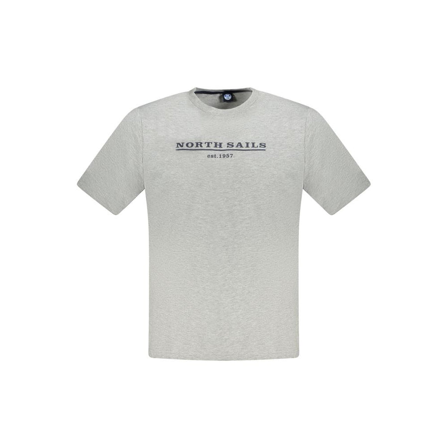 Gray Cotton Men T-Shirt