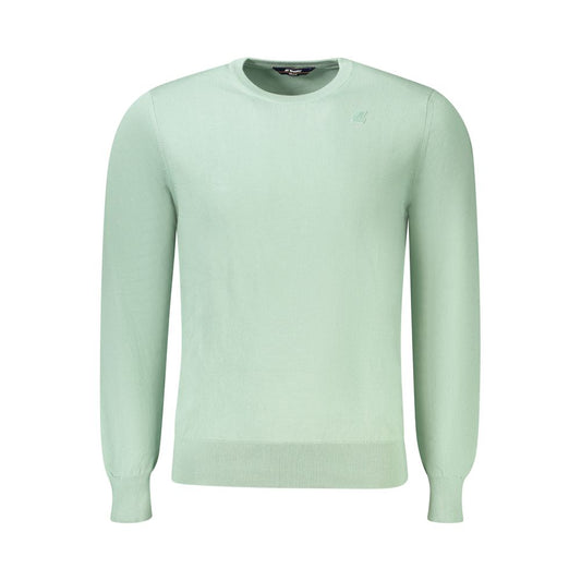 Green Cotton Men Sweater