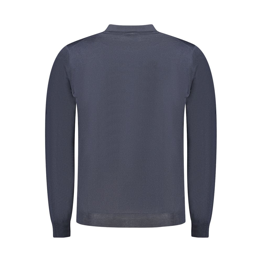 Blue Wool Men Sweater