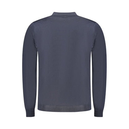 Blue Wool Men Sweater