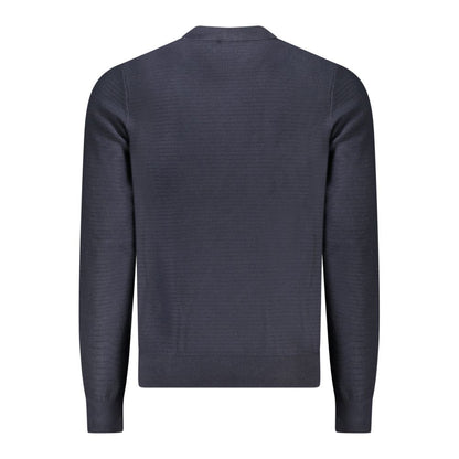 Blue Cotton Men Sweater