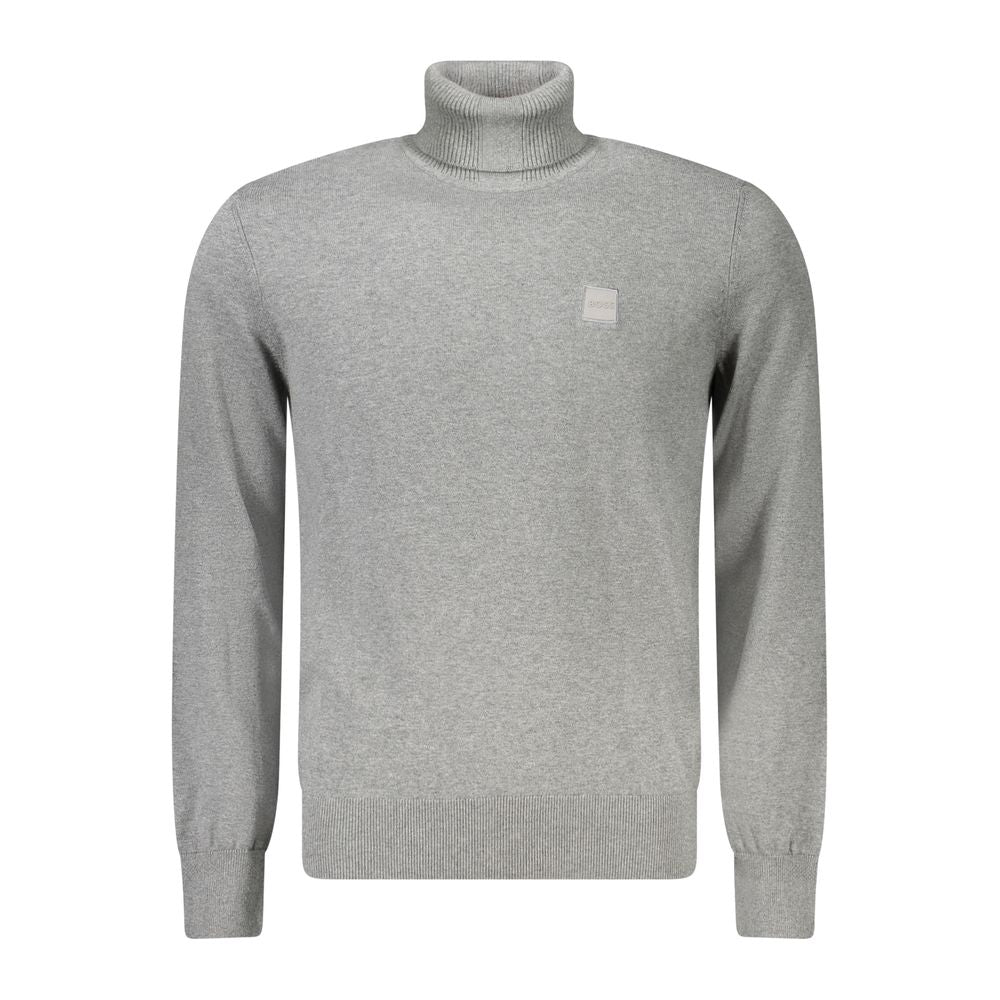 Gray Cotton Men Sweater