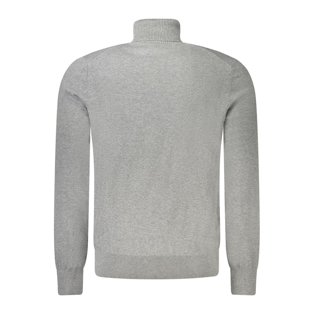 Gray Cotton Men Sweater