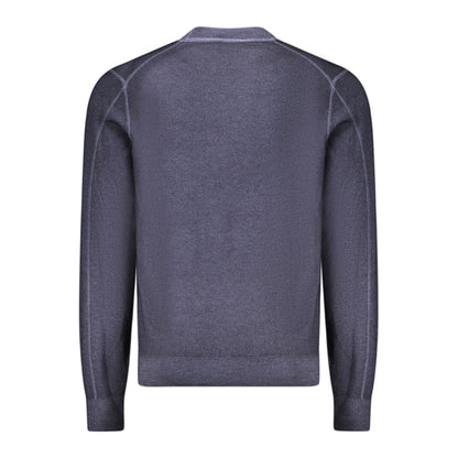 Blue Wool Men Sweater