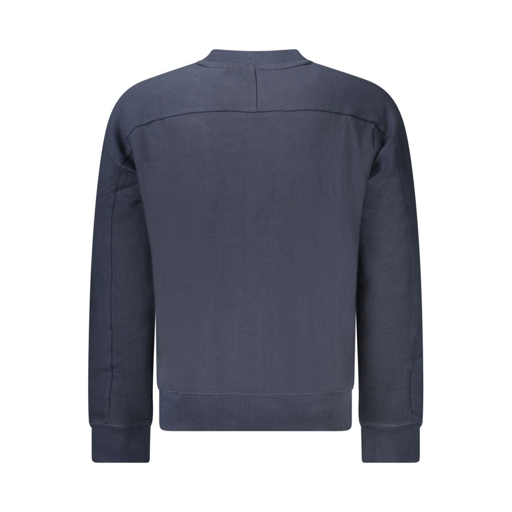 Blue Cotton Men Sweater