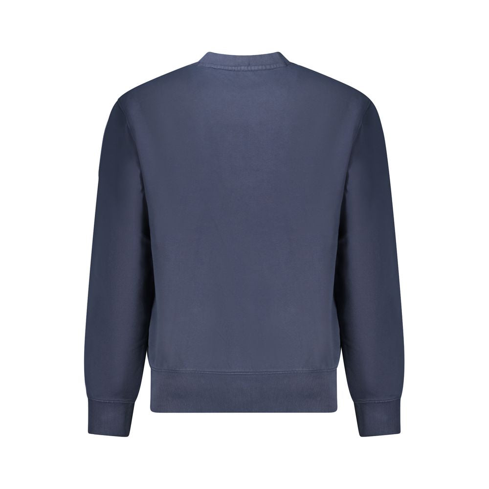 Blue Cotton Men Sweater