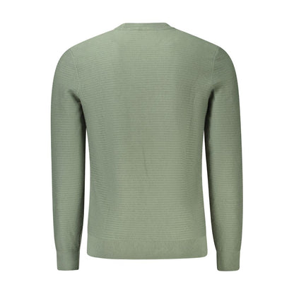 Green Cotton Men Sweater