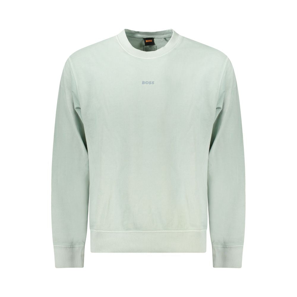 Green Cotton Men Sweater