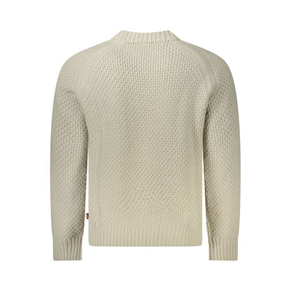 Beige Wool Mens Sweater