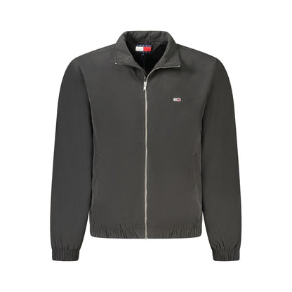 Black Polyester Men Jacket