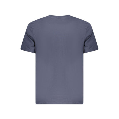 Blue Cotton Men T-Shirt