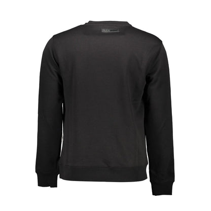 Black Cotton Men Sweater