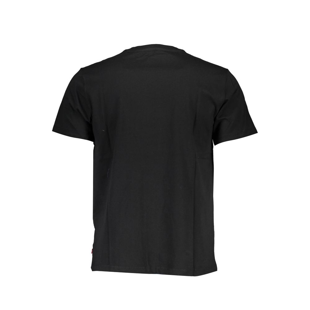 Black Cotton Men T-Shirt