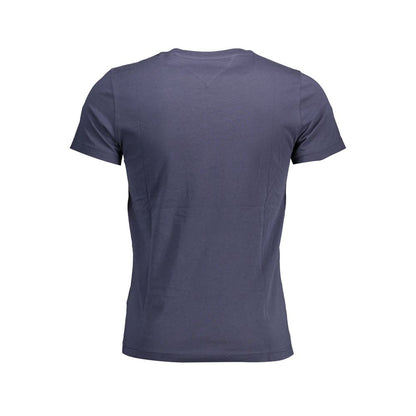 Blue Cotton Men T-Shirt