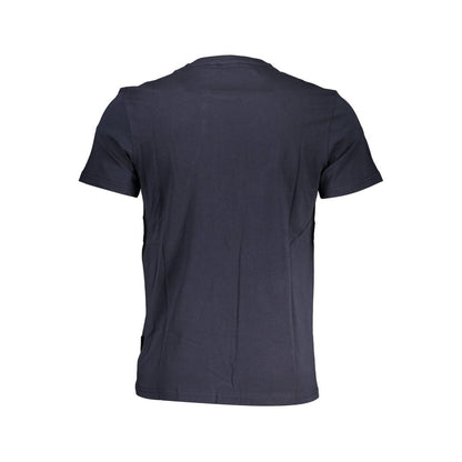 Blue Cotton Men T-Shirt