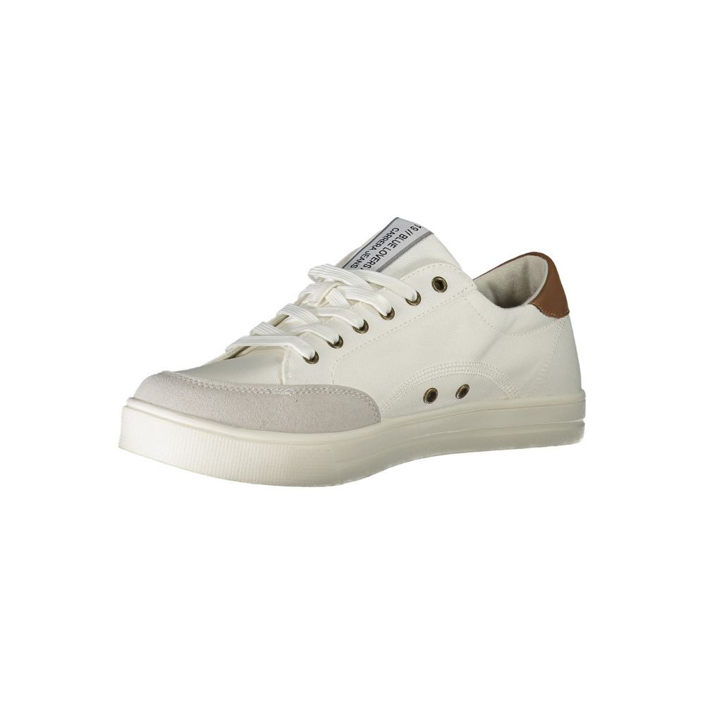 White Polyester Sneaker