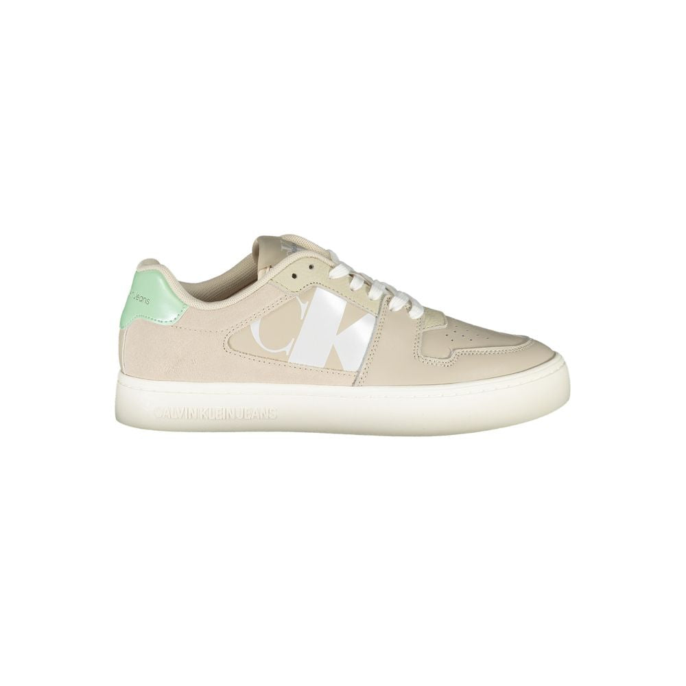 Beige Polyester Sneaker