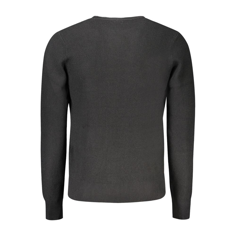 Black Viscose Men Sweater